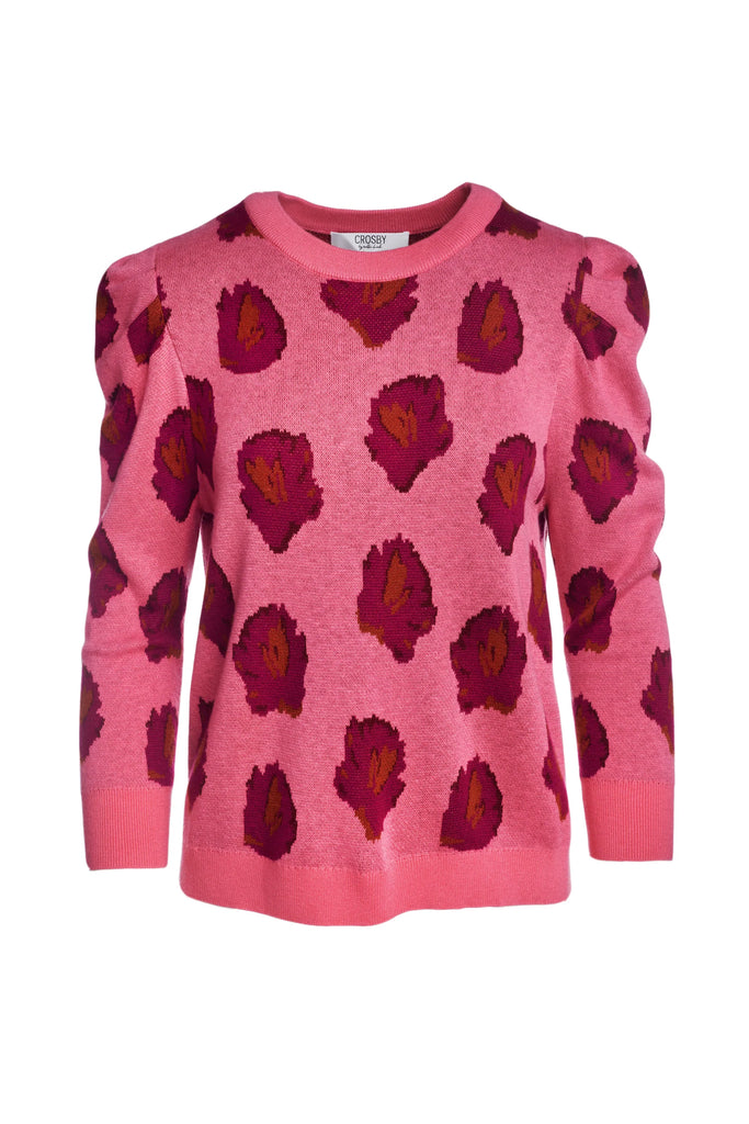 Kate Spade Pink Polka Dot Sweater Long Sleeve Top