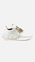 Esseutesse White Leather Fringe Sneaker