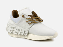Esseutesse White Leather Fringe Sneaker