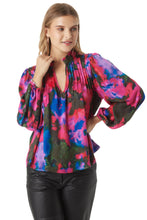 Gabby Blouse - Blurred Floral Bright