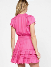 Hot Pink Ruffled Mini Dress