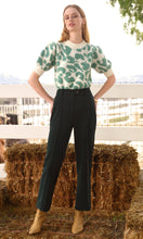 Rita Jacquard Puff Sleeve Leopard Sweater