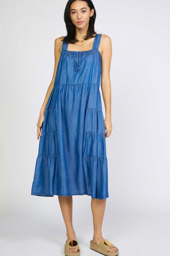 Traveler Chambray Midi Dress