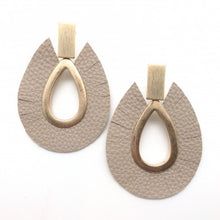 Leather Polly Hoops (Beige, Brown, Black or White)