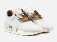 Esseutesse White Leather Fringe Sneaker