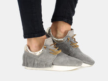 Esseutesse Grey Suede Fringe Sneakers