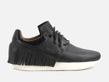 Esseutesse Black Leather Fringe Sneaker