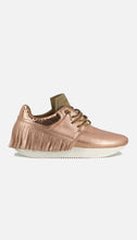 Esseutesse Rose Gold Leather Fringe Sneaker